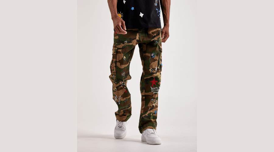 Mens First Row Patch Cargo Pants