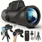 Monocular Telescope With Smartphone Adapter And Tripod