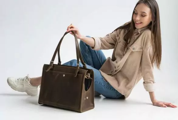 Handmade Leather Carrier for Small Dogs
