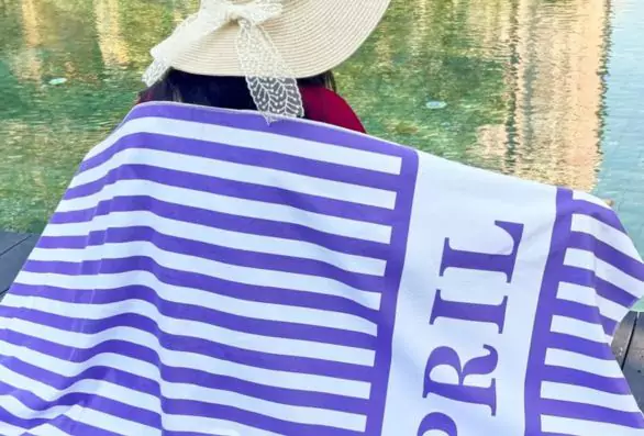 Personalized lettered beach towels