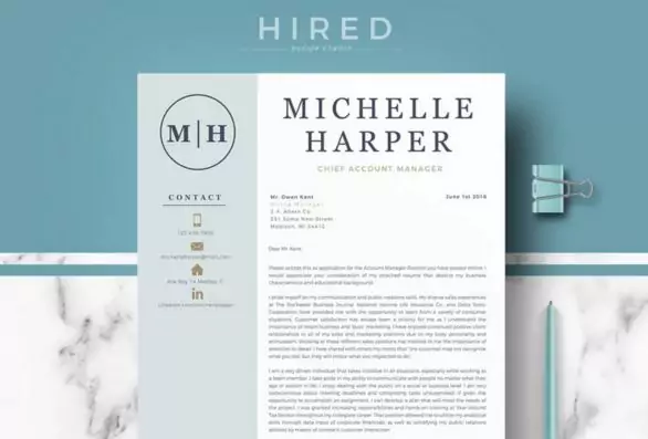 Professional & Modern Resume Template for Word and Pages
