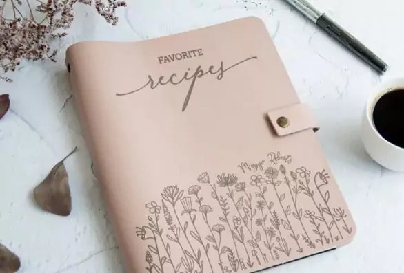 Leather Recipe Book Personalized CookBook Binde