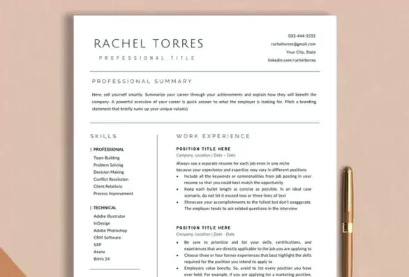 Clean Resume Template Google Docs