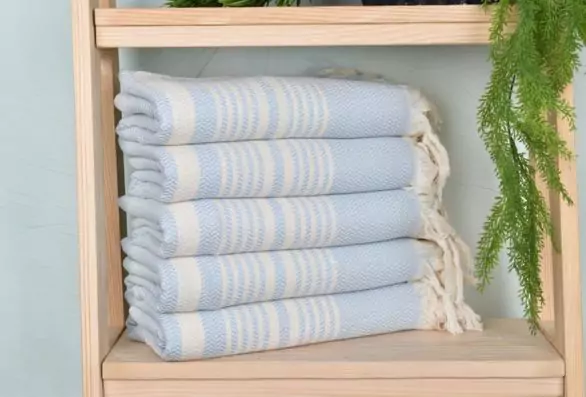 40x71 Inches Baby Blue Cotton Towel